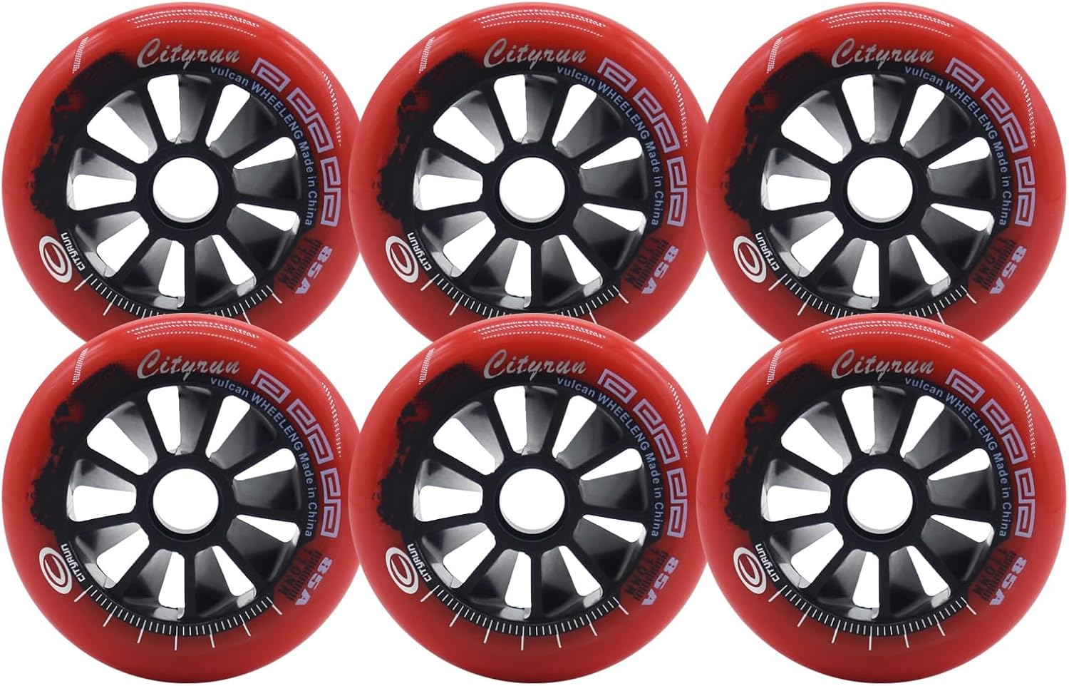 Inline Skate Wheels Outdoor & Indoor 90mm100mm110mm 85a Black Blue Red Roller Skating Wheels Roller Skate Wheel Replacement (6/8-Pack)