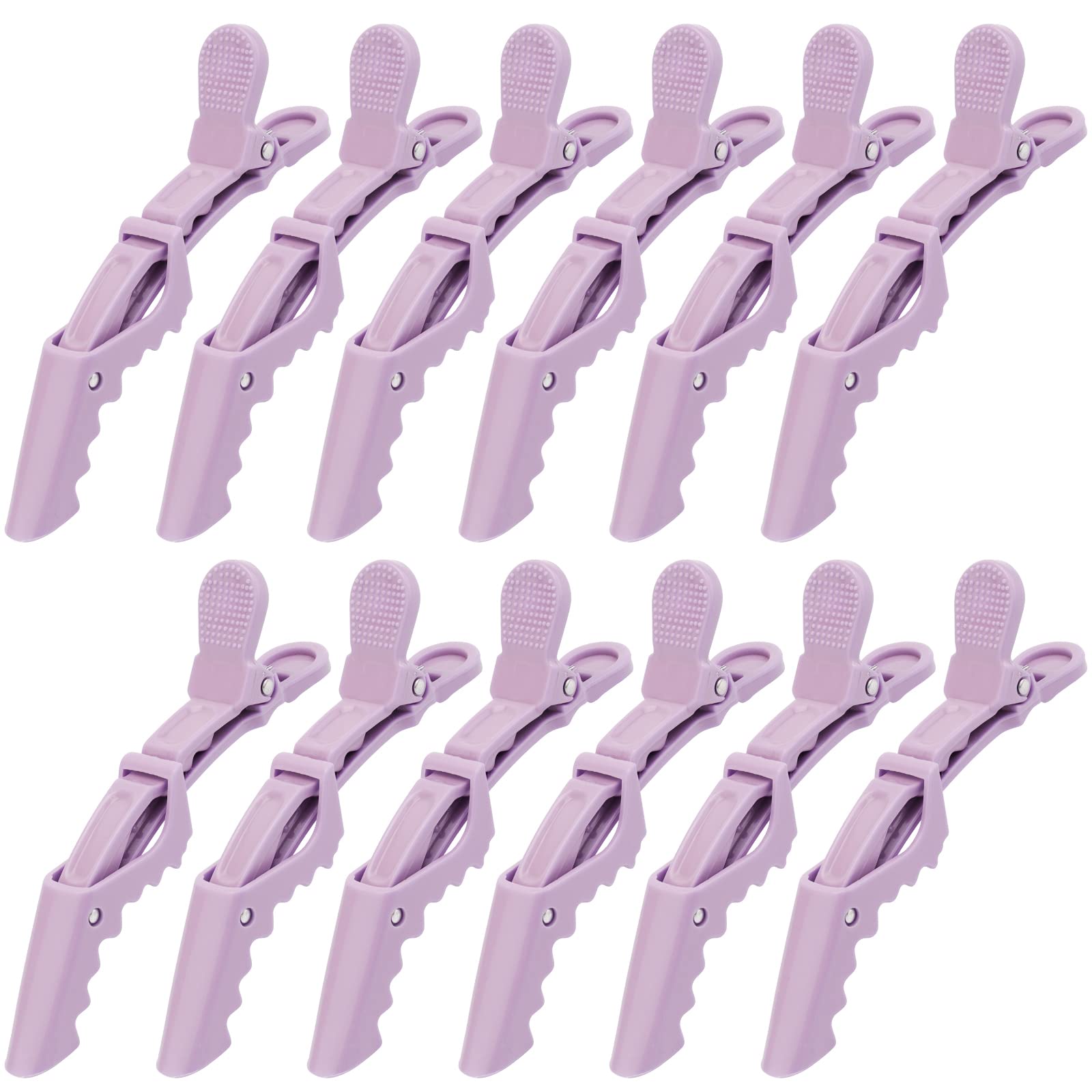 ACO-UINT 12Pcs Purple Alligator Hair Clips for Styling and Sectioning - Professional Salon Clips, Hair Accessories for Women