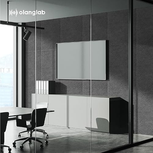 Miniatura 6 de Olanglab Paquete de 10 paneles acústicos de pared, 48 x 24 pulgadas por cada panel acústico, absorbentes de sonido, para estudio en casa y oficina,