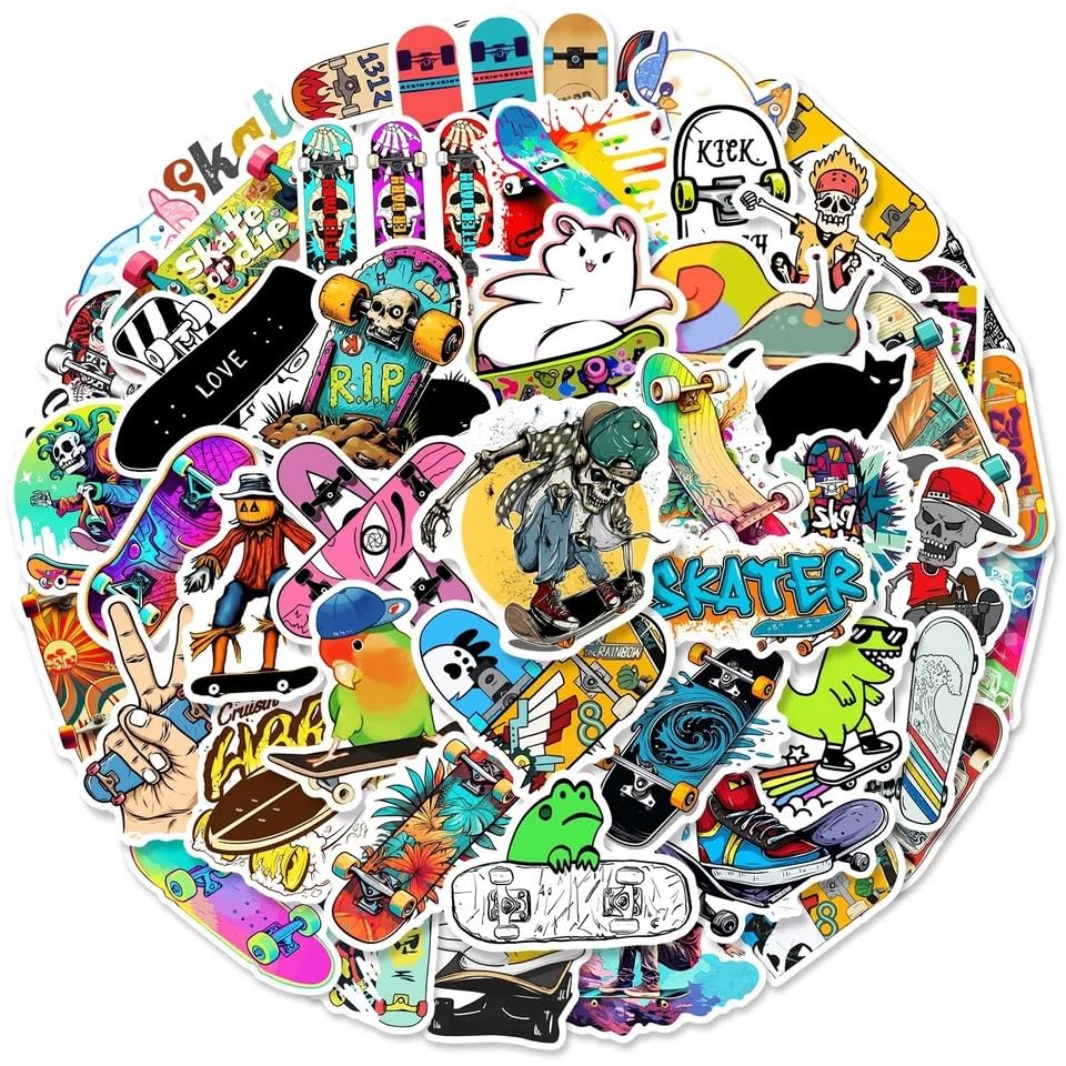 FRANKdesigns Psychedelic Skateboarding Sticker Pack
