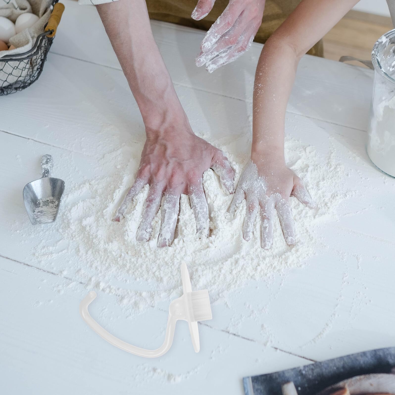 Toyvian Accessoire Socle en Aluminium ou Pétrisseur pour Crochet Batteurs sur Robuste à Crochet à Pâte Pétrir la Cuisine Boulangerie Maison ou Professionnelle