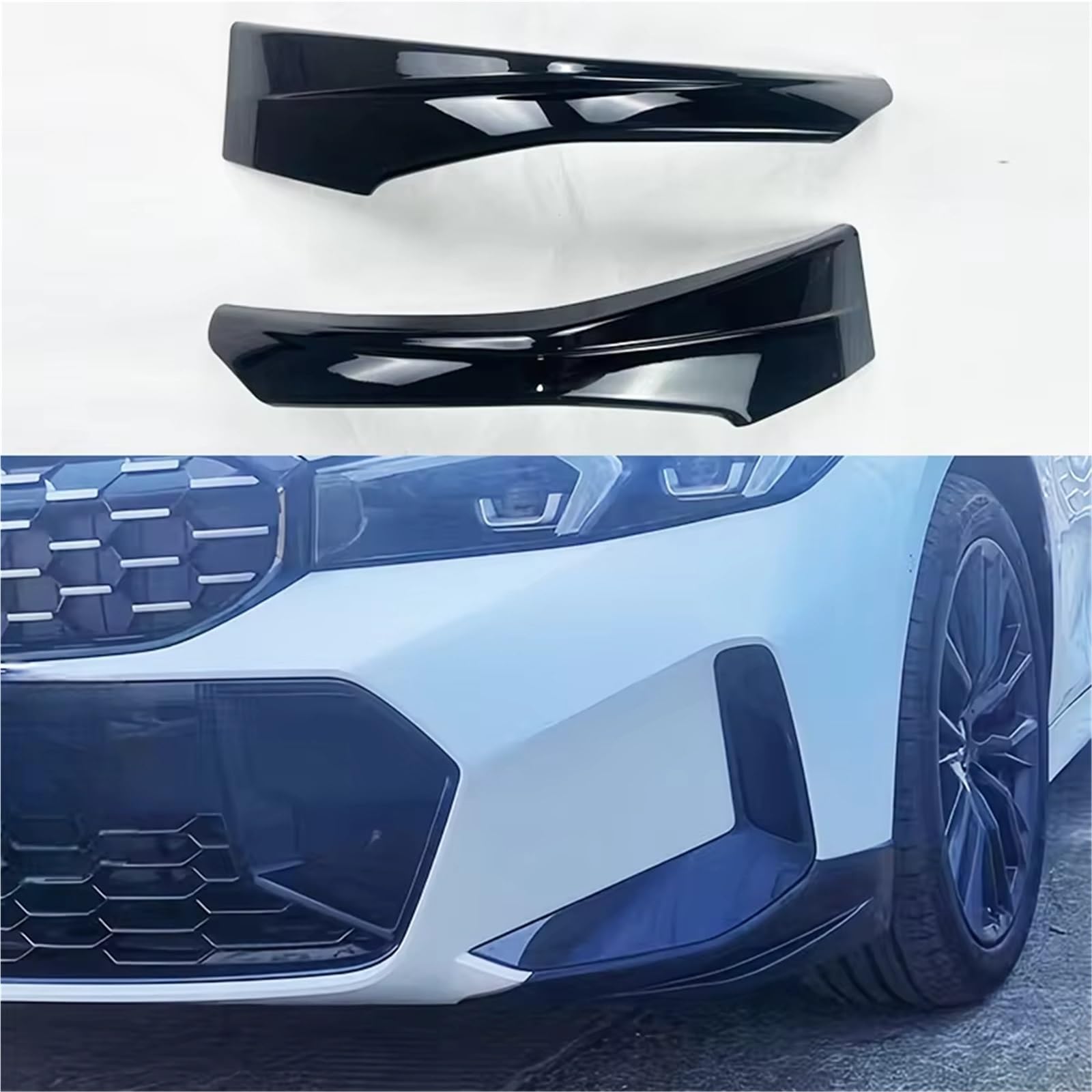 Splitter Per BMW Serie 3 G20 G21 - Pacchetto Facelift 2022-2024 Paraurti Anteriore Spoiler Splitter Diffusore Canard Laterali Anteriori Bodykit Spoiler Labbro Paraurti Anteriore