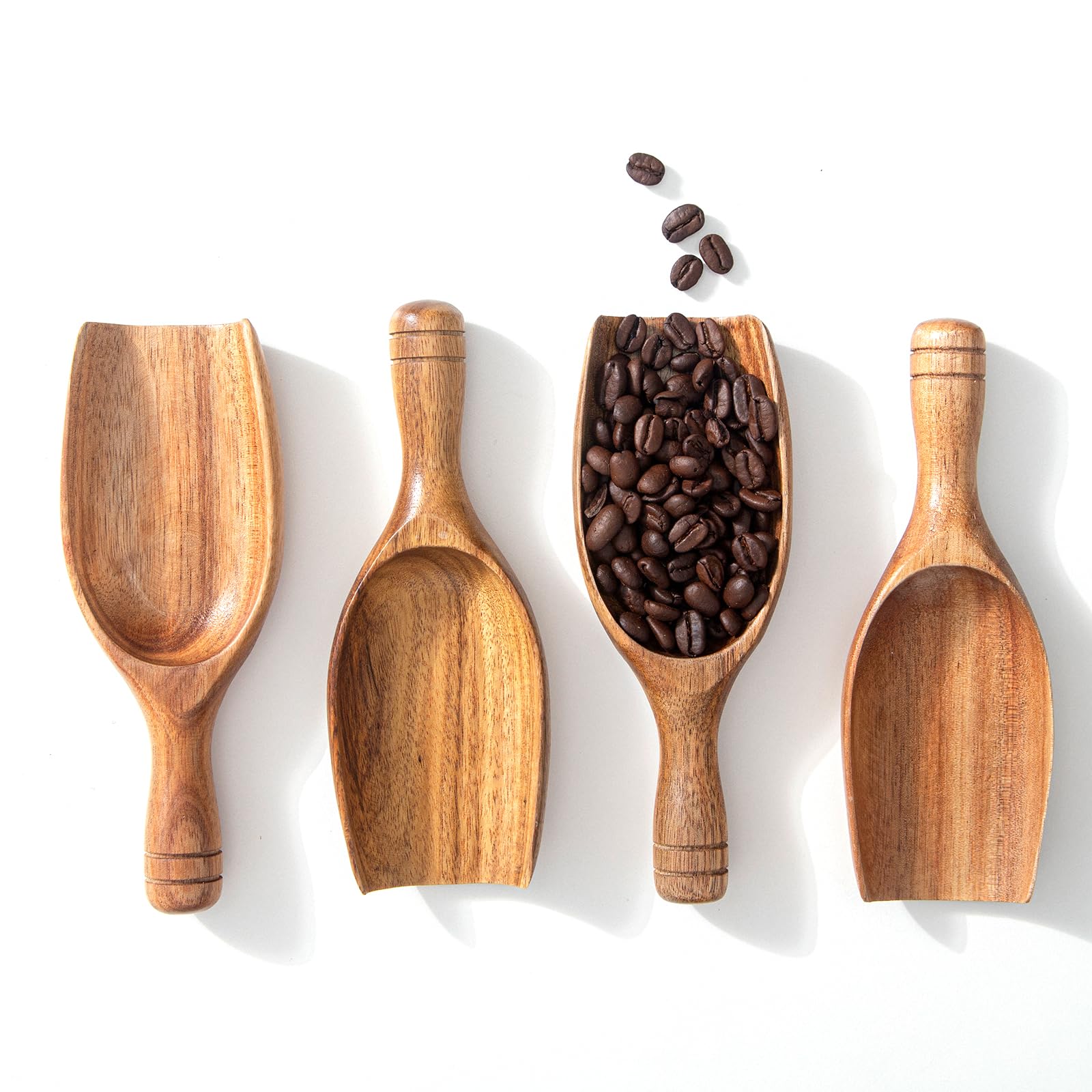 LEBAMI Kaffeelöffel aus Holz für gemahlenen Kaffee (150) (4)