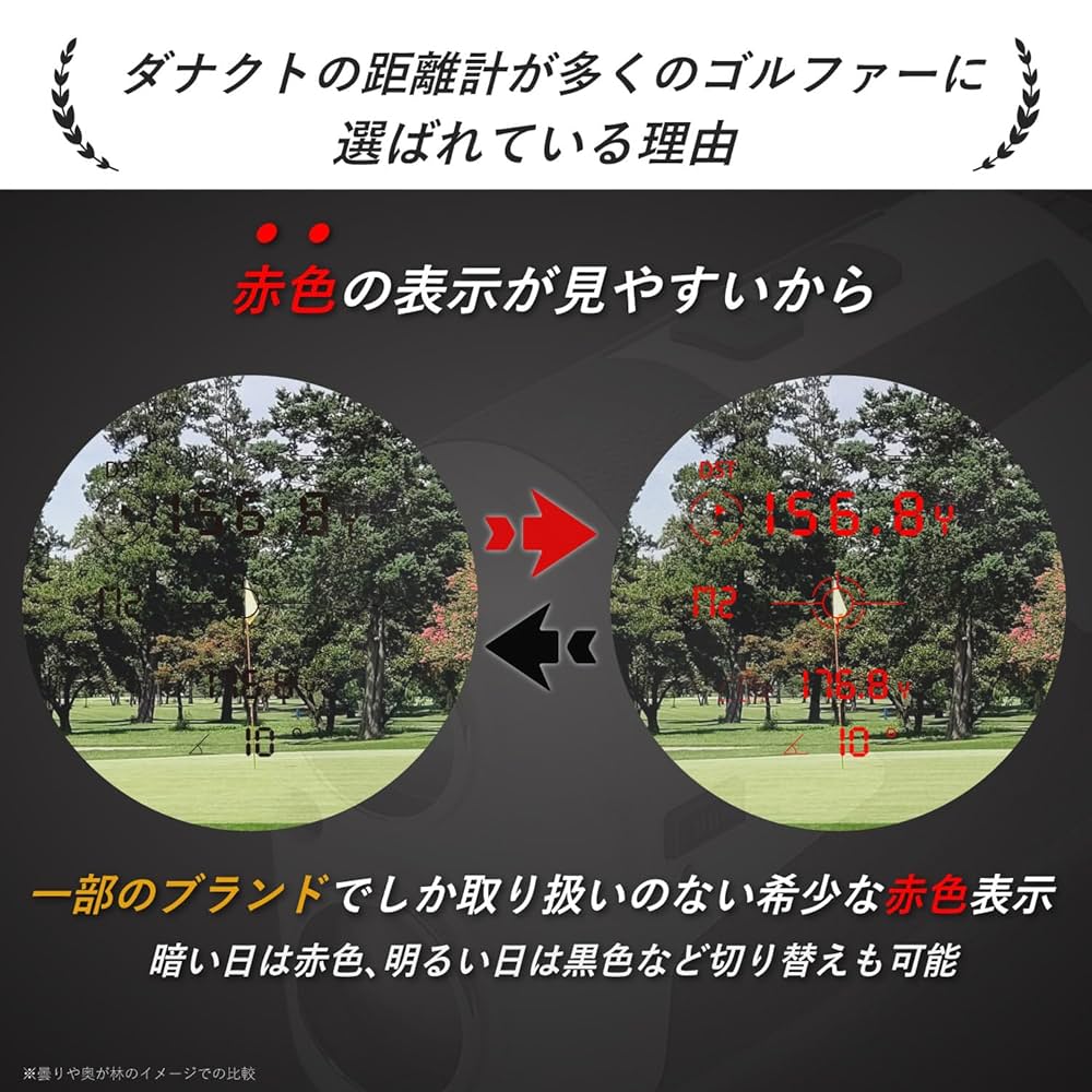 ダナクト  ゴルフ距離計  赤色黒色表示 フラグロック機能 Amazon.co.jp: Danact ゴルフレーザー距離計 2カラー