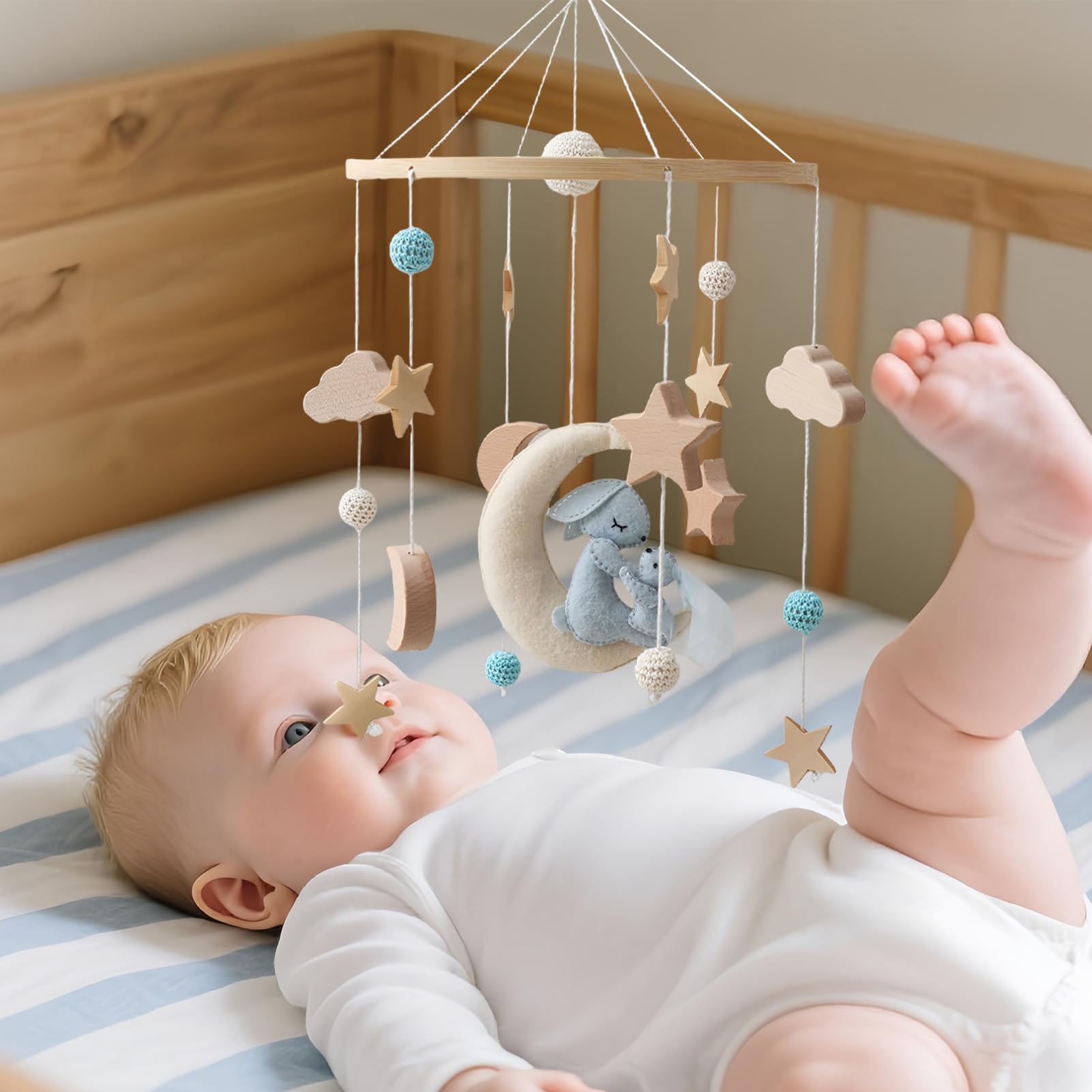 Mobile Bébé Pour Lit à Barreaux Mobile Éducatif Pour Berceau | Jouet Éducatif Développement Sensoriel Enfant Poussette Parc Crèche