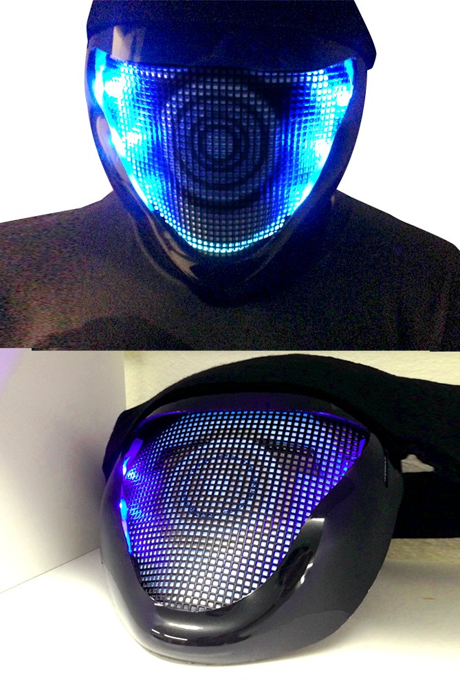 Original Huboptic BASS FX BOB Black Mask DJ Mask Light Up Mask