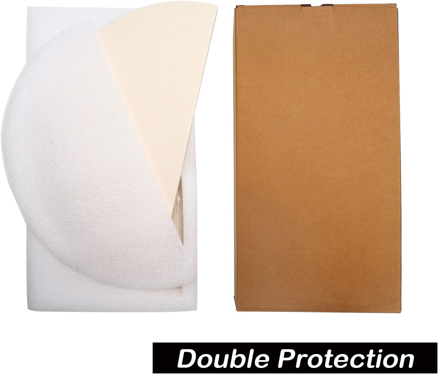 19.8 Inch Half-Moon Ceramic Heat Deflector Plates for Kamado Joe Big Joe I, II & III with Universal Adjustable Grill Warming Rack