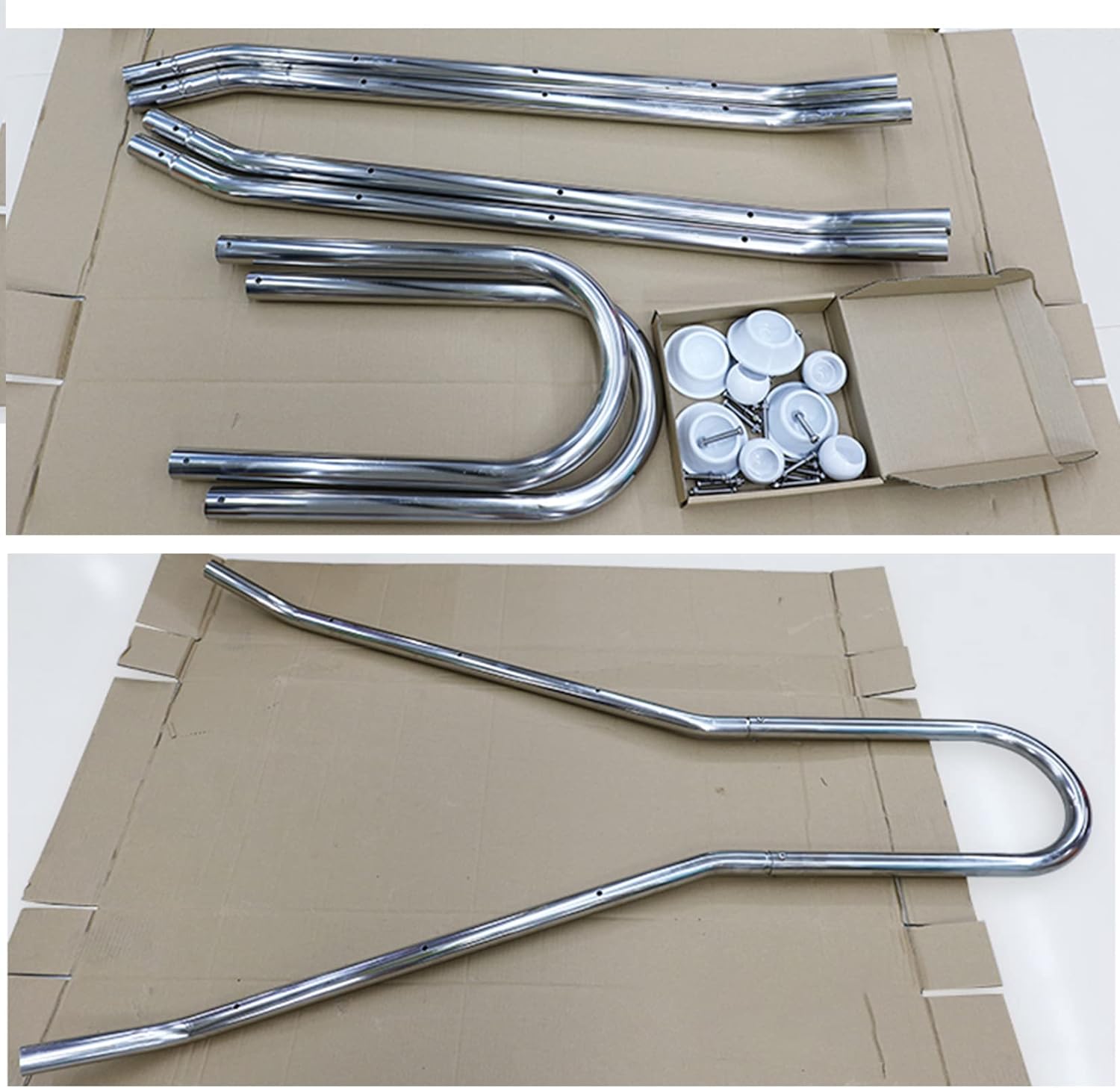 Above Ground Swimming Pool Ladder, 52 Inch 304 Stainless Steel Ladders for Home, Double-Sided No-Slip Steps, 4 Step Ladder with Handrails, Tall Step Ladder, Max Load Capacity 500 Lbs