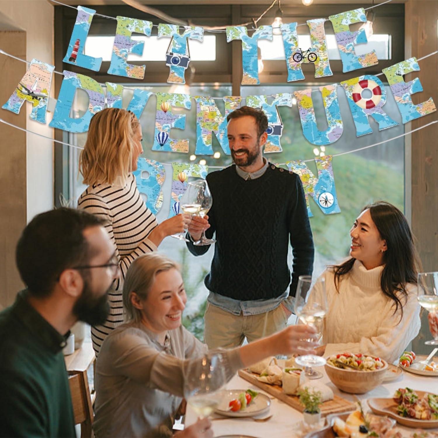 20 Stück Kucheneinsätze Reise-Thema – Mit Globus-Motiv Für Geburtstag & Abenteuer-Party | Blaue Deko