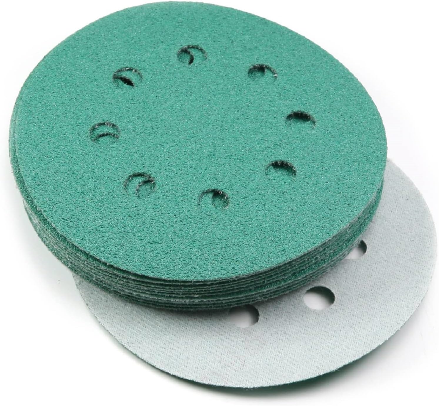 Utoolmart 15pcs Hook and Loop Sandpaper, 5 Inch 8 Hole 60 Grit Silicon Carbide Sanding Discs, Sand Paper Discs for Random Orbit Sander Wood Metal Auto Wet and Dry Polishing