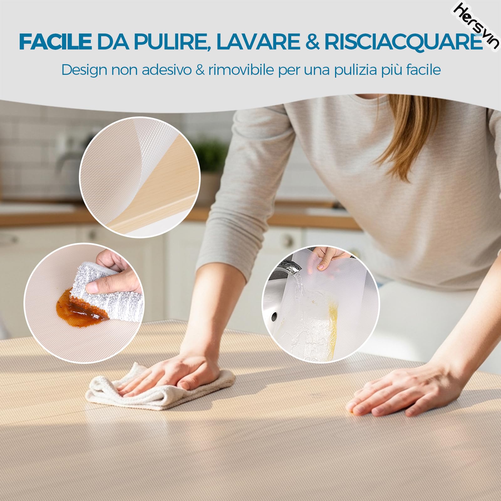 Tappetino Antiscivolo Per Tappeti ShareWin - Rotondo 1.2m, Gomma Extra