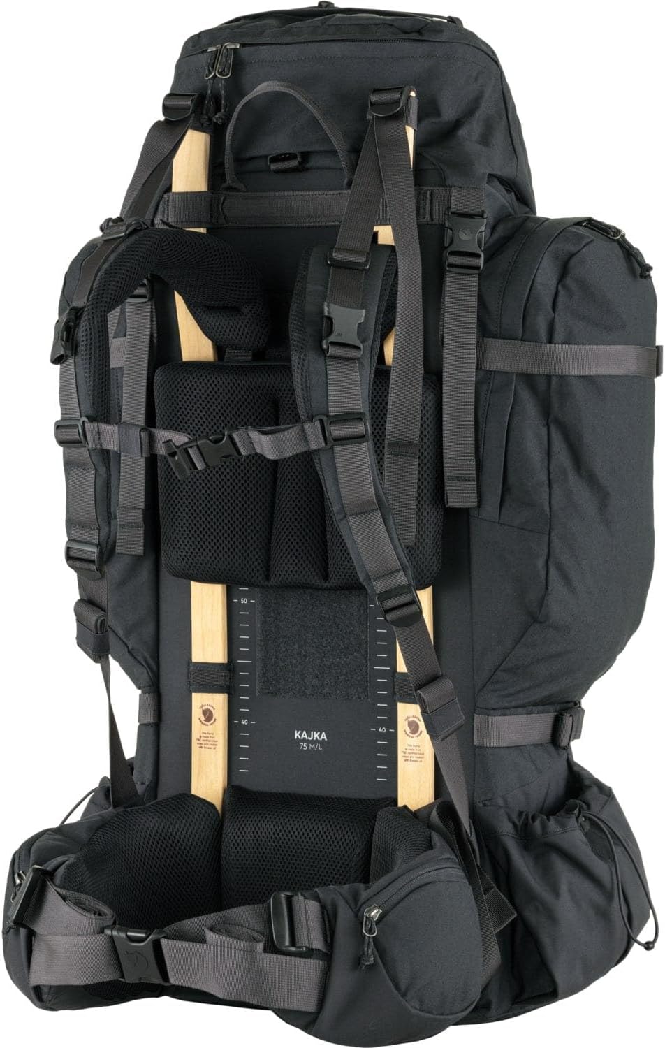 Fjällräven Kajka 75L Backpack, Coal Black, M/L