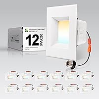 Vista 12 de ASD Iluminación LED empotrada cuadrada negra de 4 pulgadas de retrofit - 9W 709lm 2700/3000/3500/4000/5000K seleccionable regulable LED Downlight