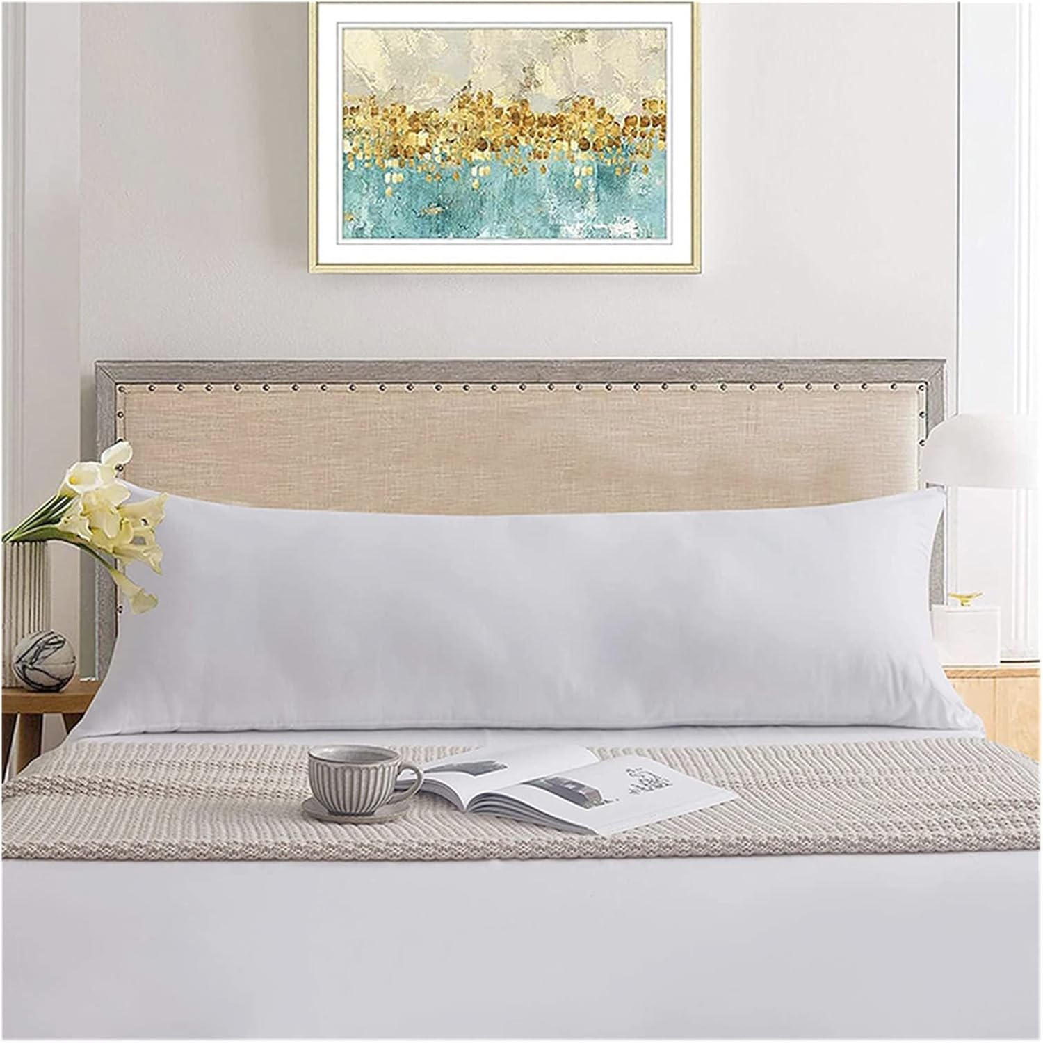 JSEIAJB 50x150 Cm Long Body Pillow Pregnancy Pillow Body Pillow Soft Large Bed Pillows for AdultsCover