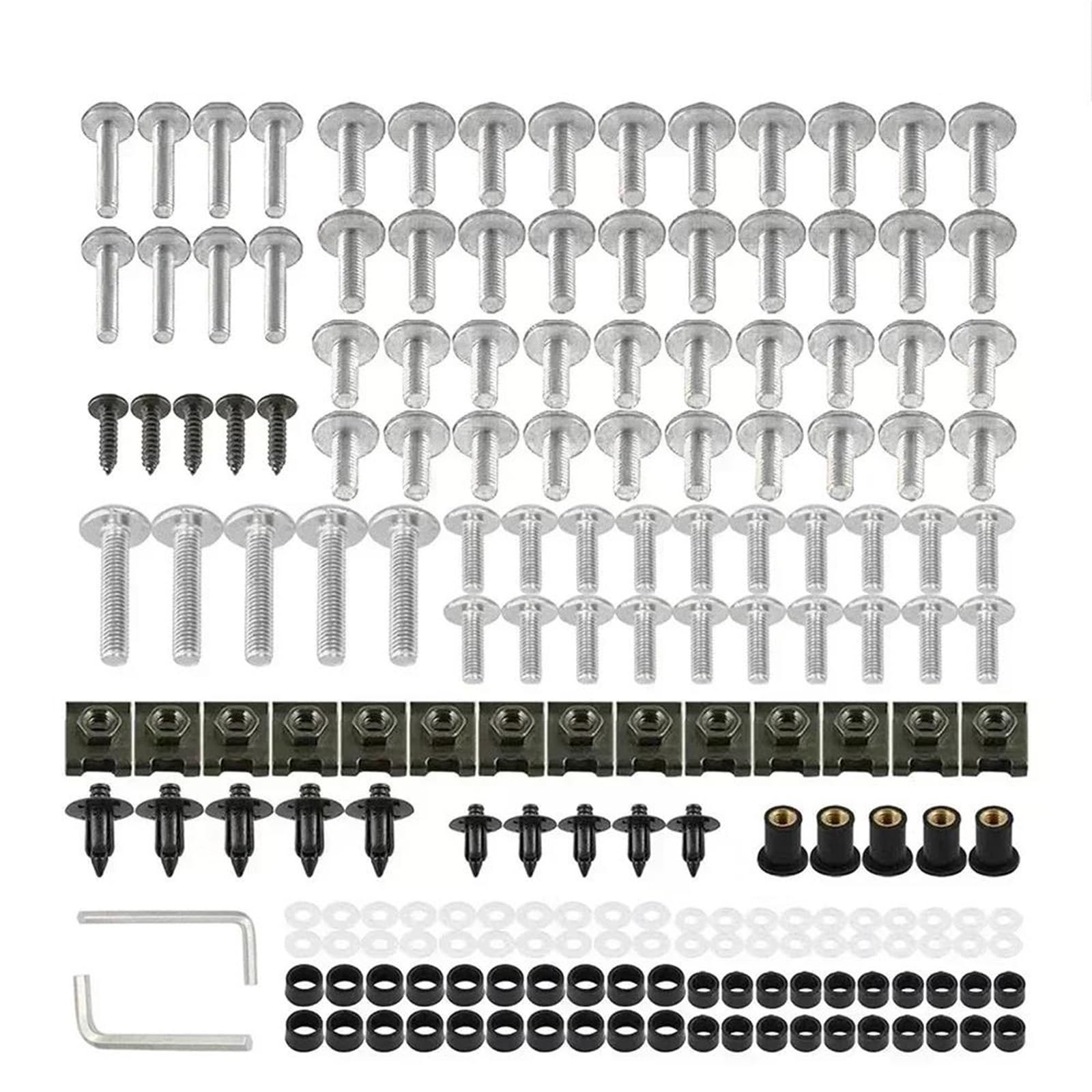 Ensemble vis pour moto argent pour fixer les carénages de CTX700D - 5