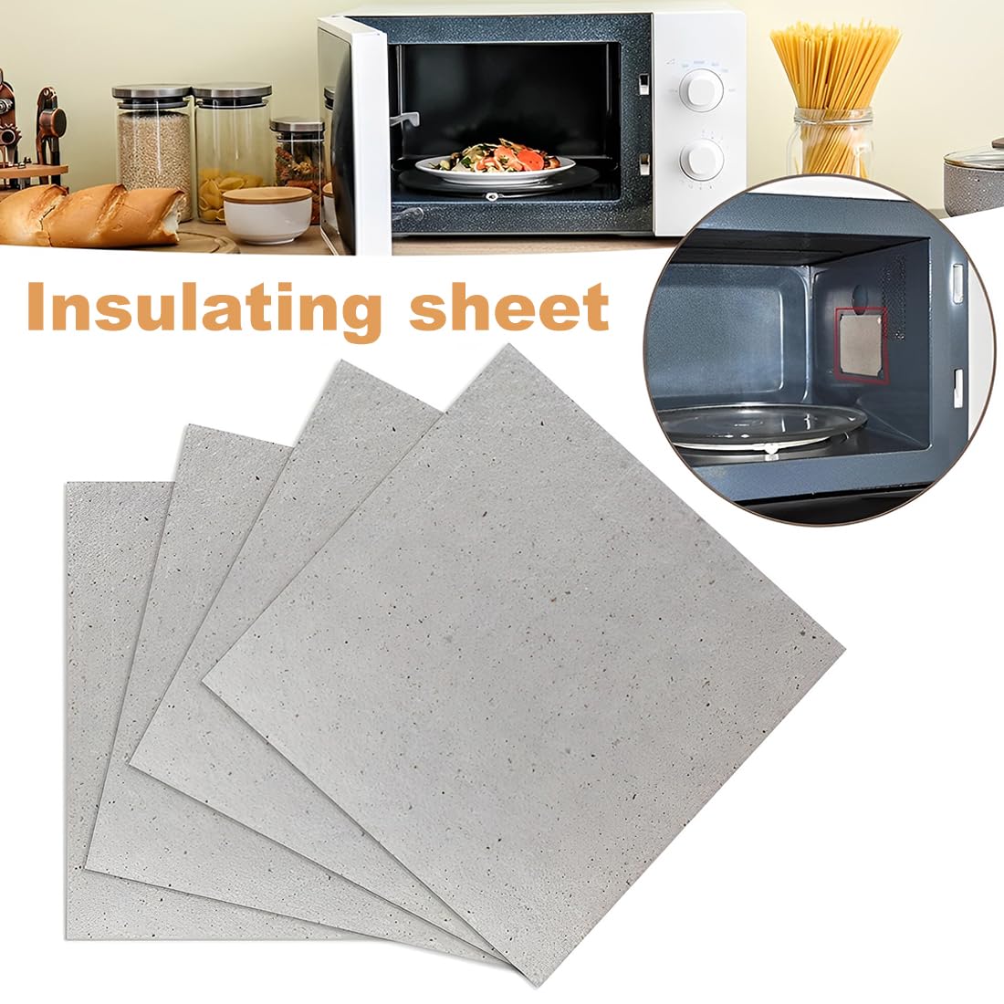5 PCS Piastra di Mica per Forno a microonde,Mica per Microonde Universale Piastre per Forno a Microonde Accessori, Protezione per Forno a Microonde in Mica