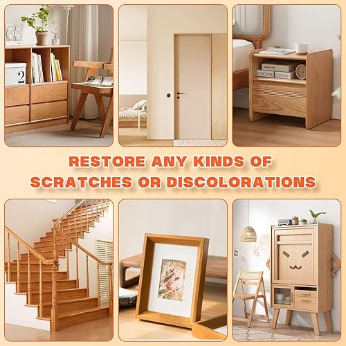 Miniatura 5 de Kit de reparación de madera de 12 colores, acabado de restauración de relleno de resina para muebles de madera, pintura de retoque de piso laminado