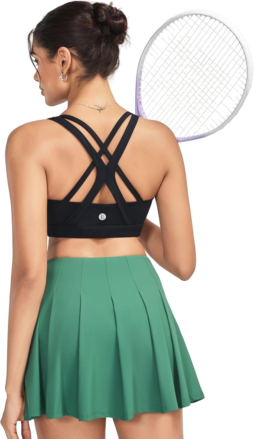 RUNNING GIRL Sports Bras for Women,Seamless Strappy Sports Bra High Support Crisscross Back with Removable Pads - Image 5