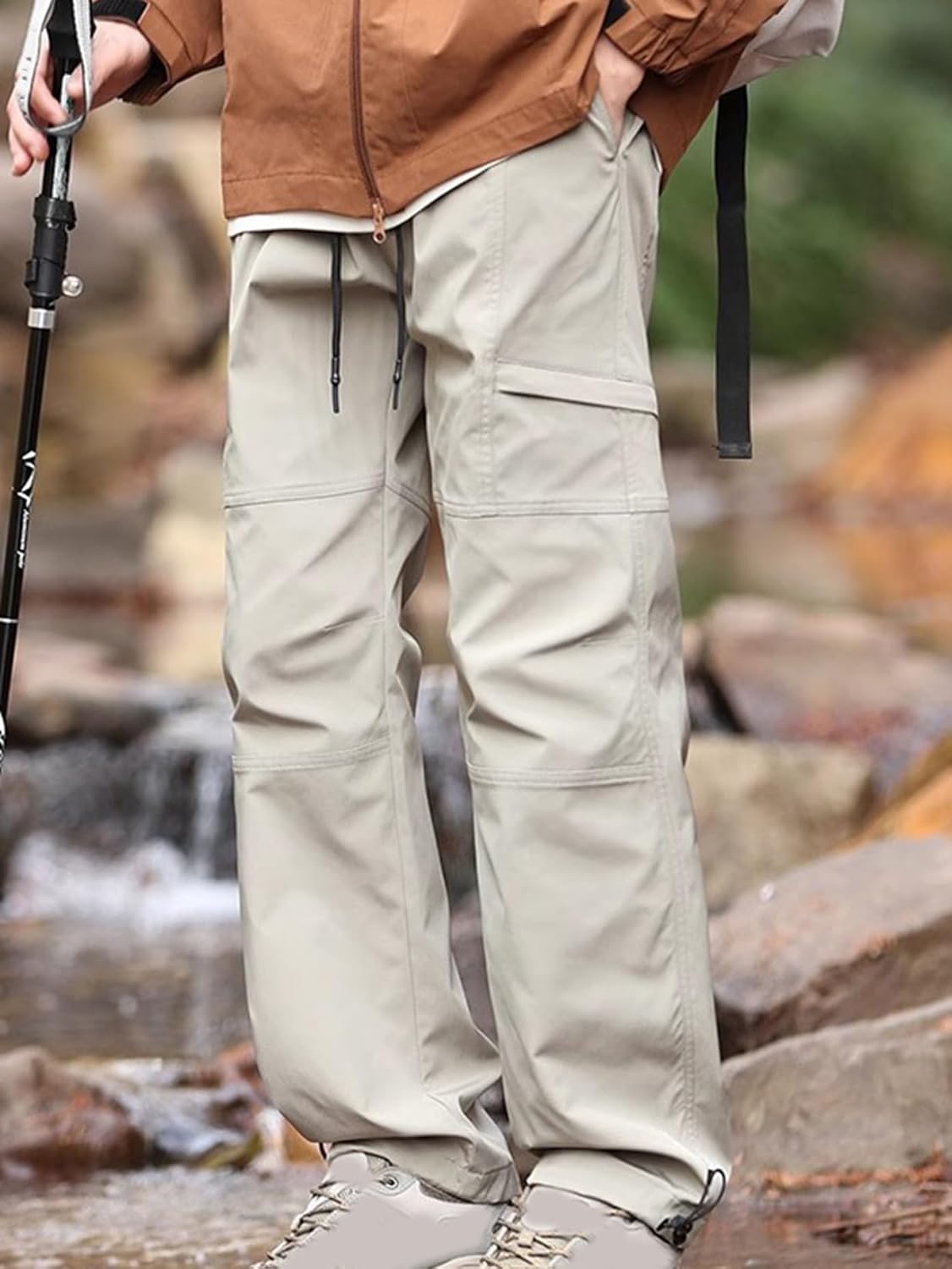 [MeipingQu] カーゴパンツ ミリタリーパンツ ポケット ズボン ロング丈 ワークパンツ 軍パン メンズ あったか 作業着
