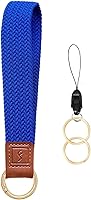 Vista 32 de Fishent Llavero elástico, bonito llavero de pulsera, cordón de muñeca tejido para llaves, llaveros para mujeres y hombres, llaves de automóvil