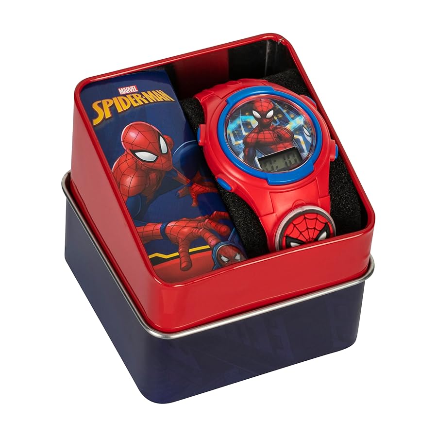 Digital スパイダーマン Amazon.com: Marvel Spider-Man Kids Flashing Light-Up LCD