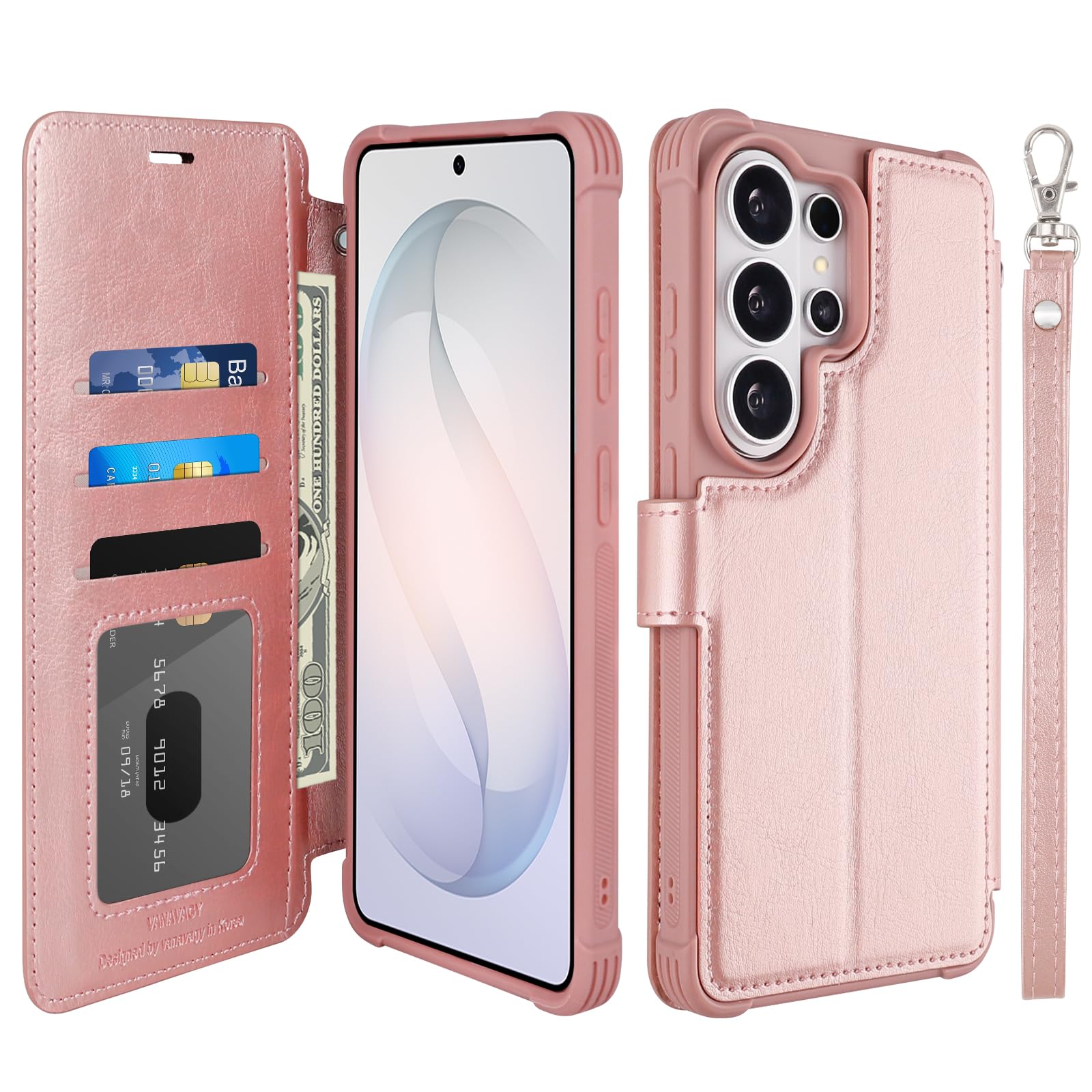 Housse Galaxy S26 Ultra en similicuir premium étui à rabat VANAVAGY - 8