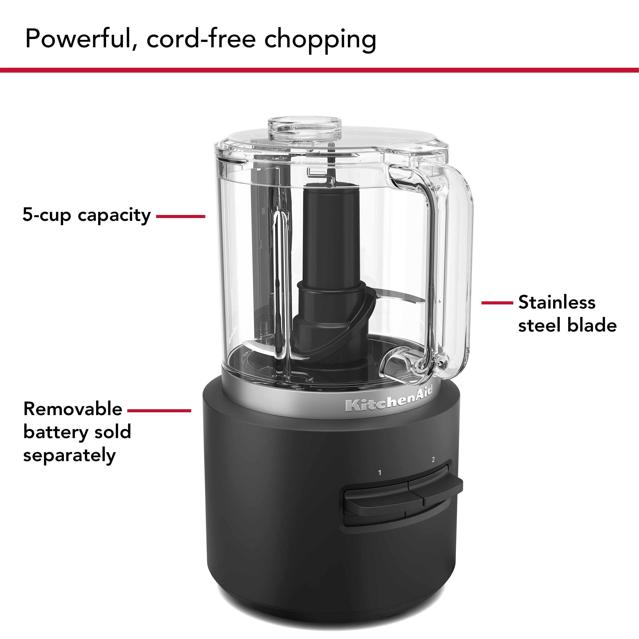 KitchenAid Picadora de alimentos inalámbrica Go™: la batería se vende por separado, KFCR500