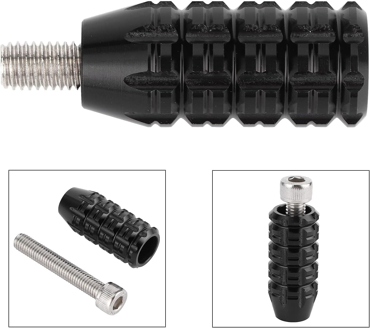 Pedale del Cambio per Moto Aramox, Pedale della Leva del Cambio Ingranditore per Pedale in Lega di Alluminio CNC Adatto per Street Scrambler/Bonneville T100(Nero)