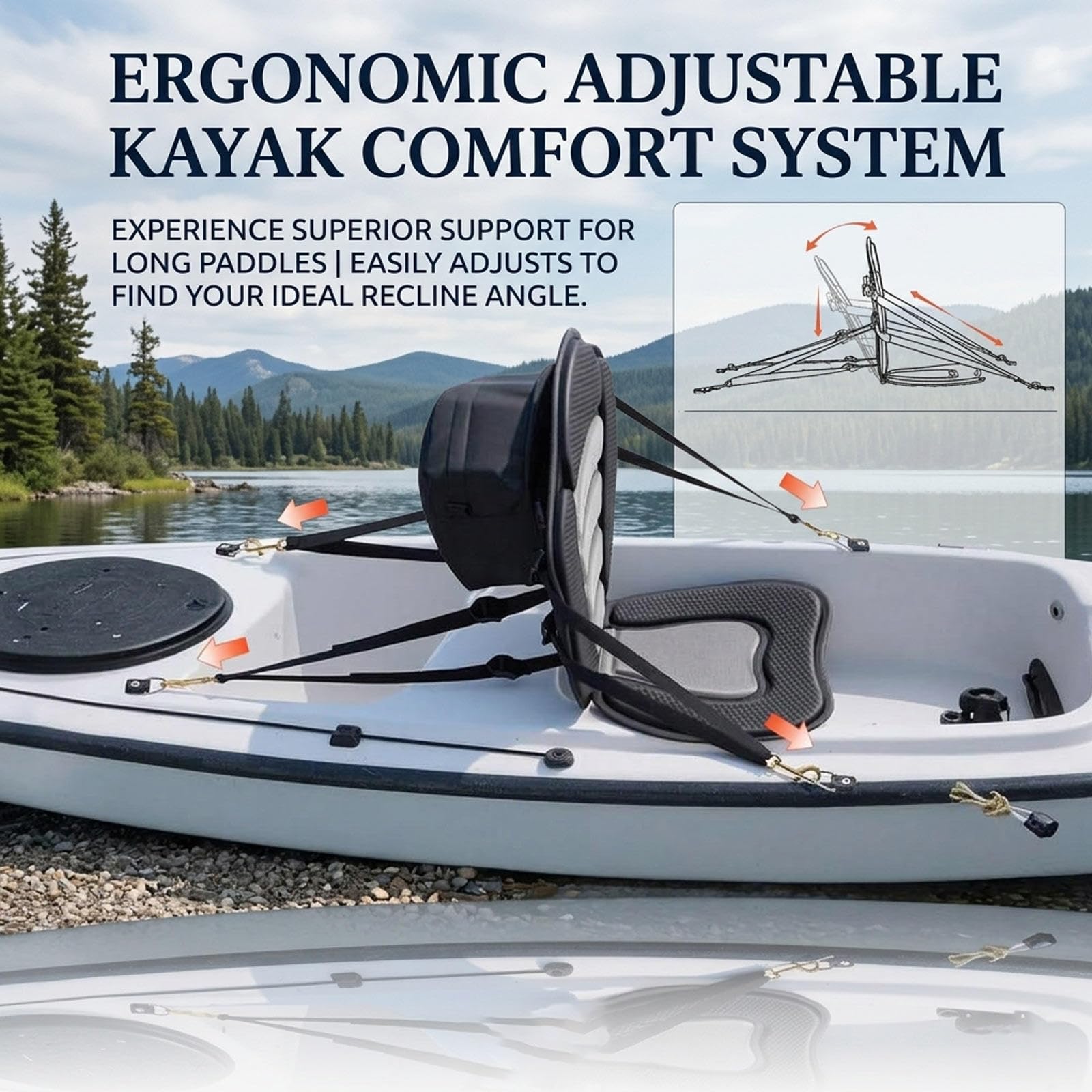 Asiento Kayak, Estabilidad Y Equilibrio Asiento Padel Surf, Fácil De Instalar Padel Surf Accesorios Comodidad para Largas Travesías