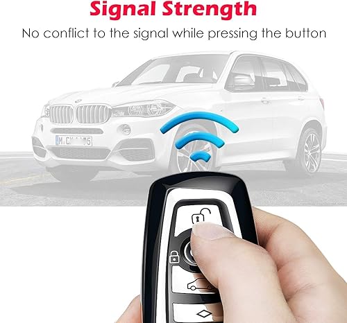 Miniatura 4 de Intermerge Funda para llavero BMW, funda para llaves para 1, 3, 4, 5, 6, 7, serie X1, X3, X4, M5, M6, GT3, GT5, llave de control remoto, protección