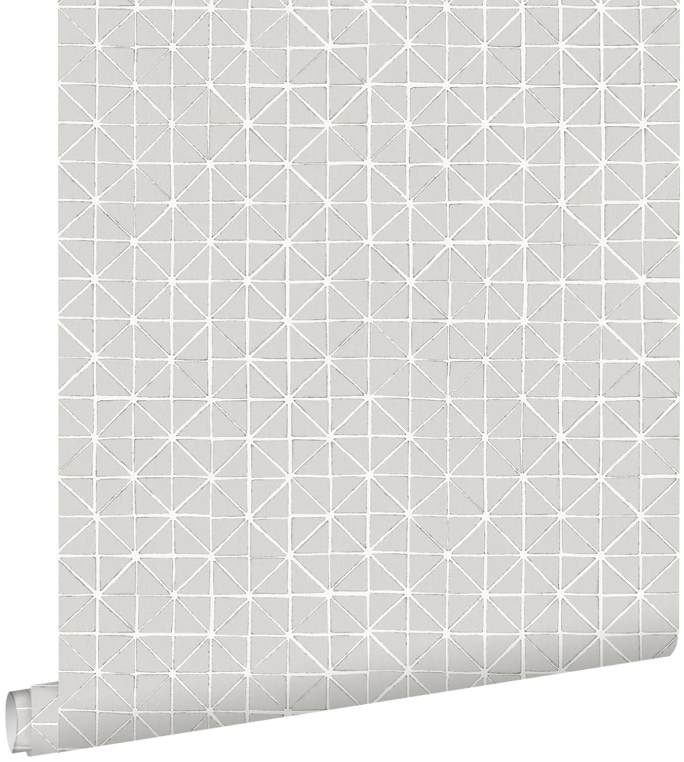 Esta Home papel pintado formas geométricas gris pardo 53 cm x 10.05 m