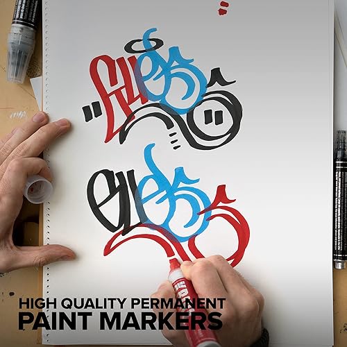 Miniatura 6 de Krink K-75 - Rotulador permanente de graffiti permanente para arte fino, opaco y azul cielo, punta de 0.276 in, a base de alcohol, lienzo, vidrio,