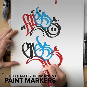 Krink K-75 Black Paint Marker - Vibrant and Opaque Fine Art Paint Pen for Any Surface - Permanent Graffiti Markers - Krink Paint Markers with Alcohol-Based Paint for Plastic Glass Paper and More