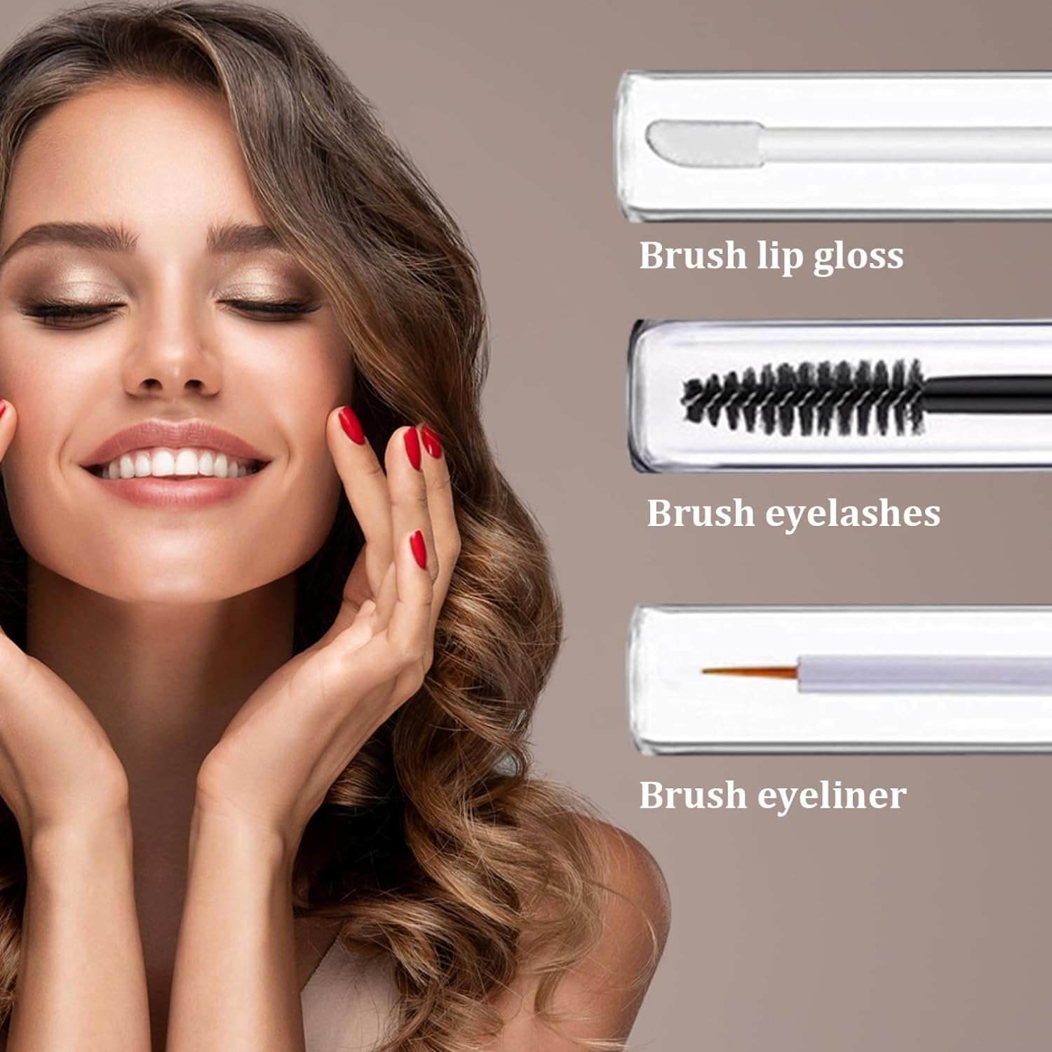 RAJry 3 PCS Set 10ml Empty Mascara Tube 10 ml Eyeliner Bottle 10 ml Lip Gloss Container with 3 Nos. Rubber Inserts and 3 Nos Funnels 2