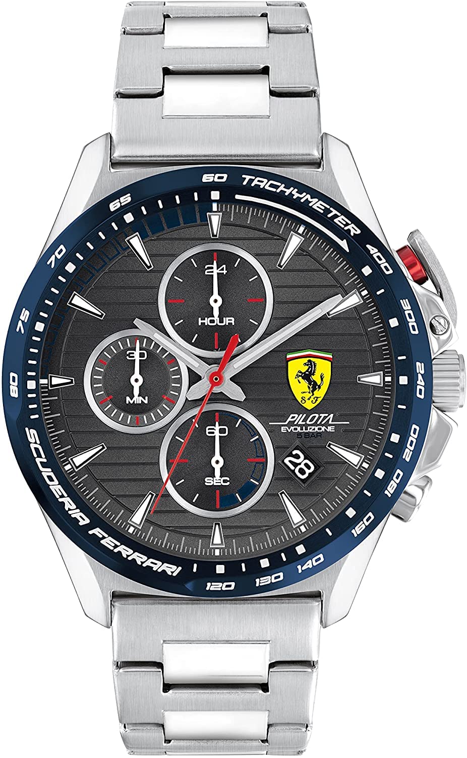 Ferrari Scuderia Pilota Evo Analog Grey Dial Mens Stainless Steel Watch-0830850 (B094JRF4SN) Amazon Price History, Amazon Price Tracker
