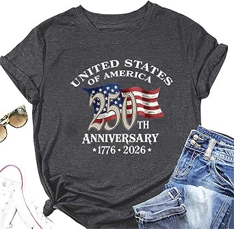 250th Anniversary USA Shirt Womens United States 250th Flag T-Shirt
