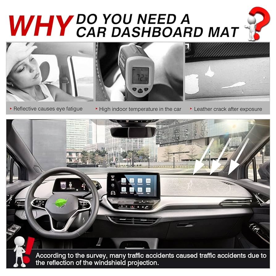 Dash Cover Mat, For Smart#1 Smart#3 Brabus (2022-2023) Anti-Slip Mat Dashboard Cover Pad Sunshade Dashmat Carpet Accessories,A-RHD