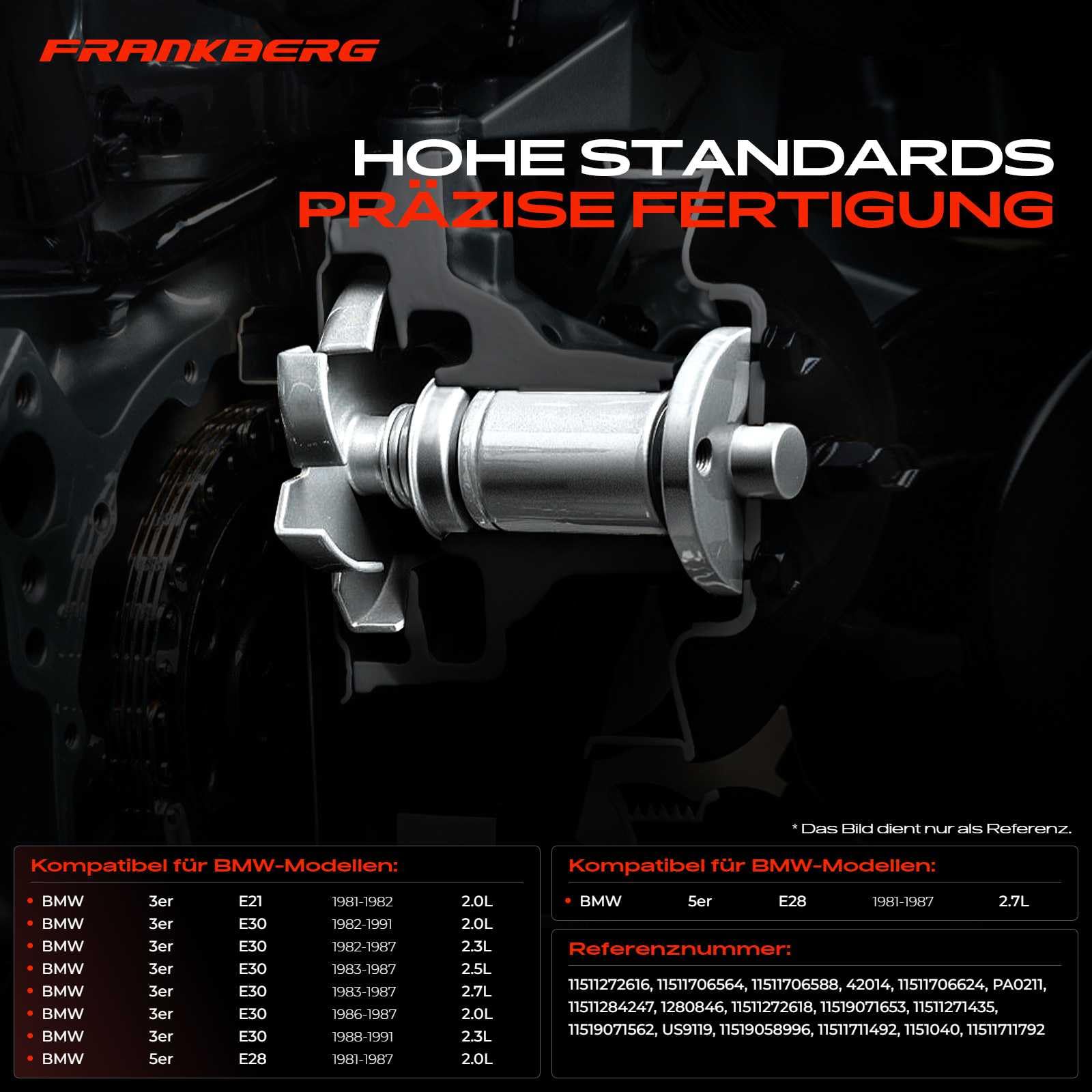 Frankberg Pompa dell'acqua di raffreddamento con guarnizione PA0211 42014 | Compatibile con: Serie 3 E30, Serie 3 E21, Serie 3 Cabrio E30, Serie 5 E28
