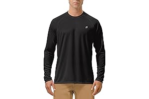 UPF 50+ Men's Long Sleeve Sun Protection Shirt for Outdoor Activities