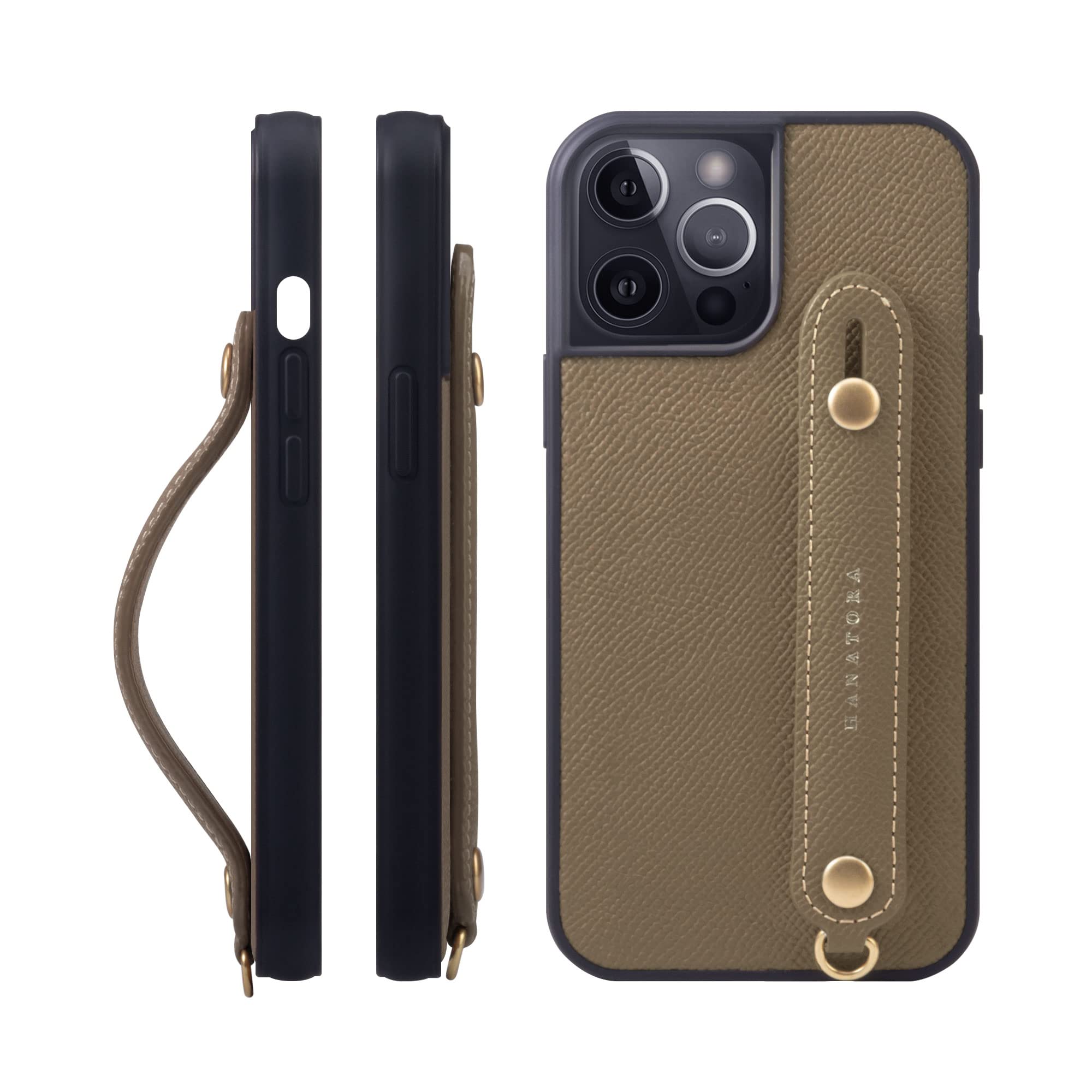 [HANATORA] iPhone13ProMax ケース 本革 シュリンクカーフ レザー 日本製 シンプル ストラップ付属 赤 レッド ケース iPhone13ProMax 本革 スタンド機能 XGH-13ProMax 価格