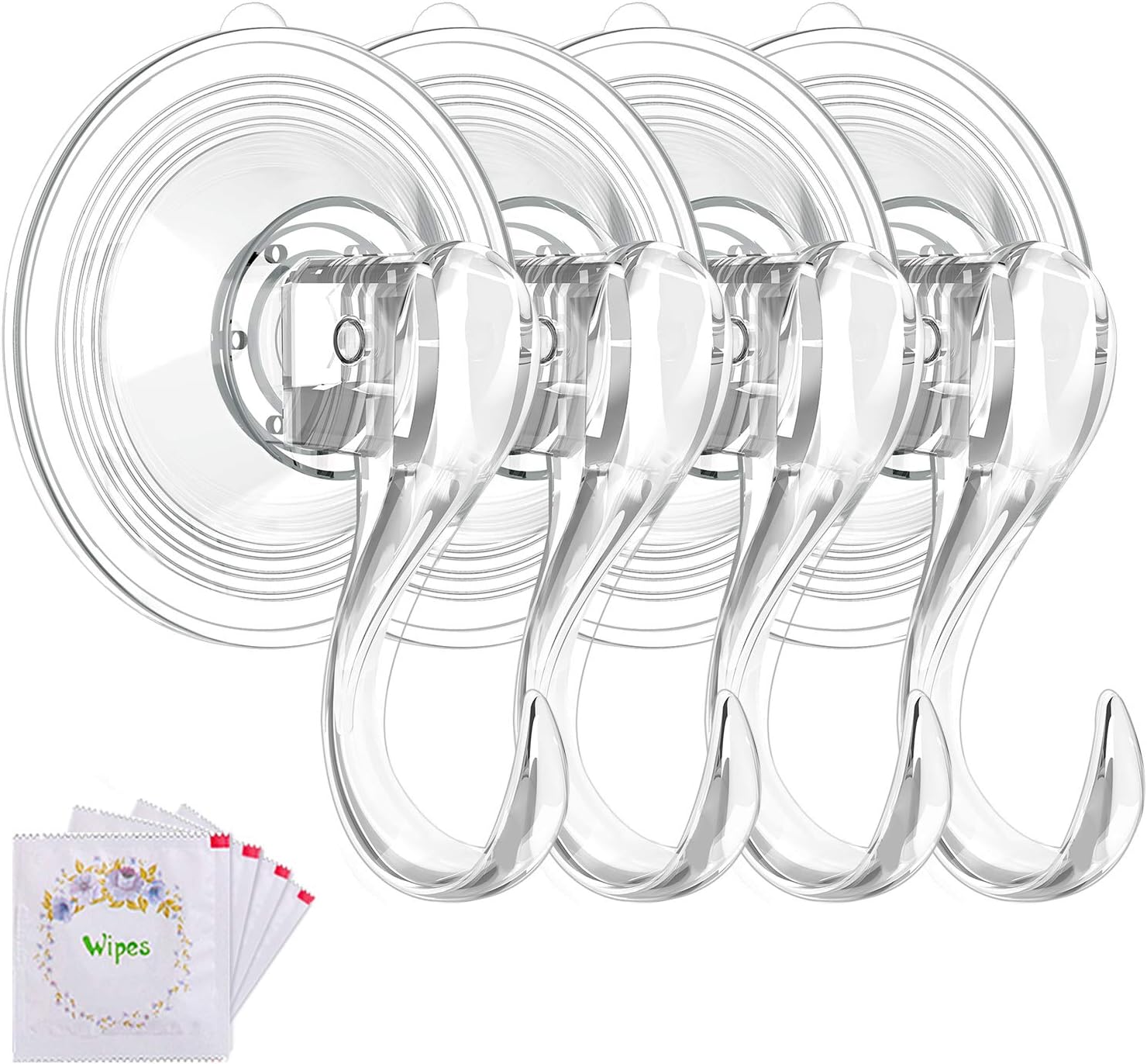 VIS'V Wreath Hanger, Large Clear Reusable Heavy Duty Wreath Hanger Suction Cup with Wipes 22 LB Strong Window Glass Suction Cup Hooks Wreath Holder for Halloween Christmas Wreath Decorations - 2 Packs: Home & Kitchen