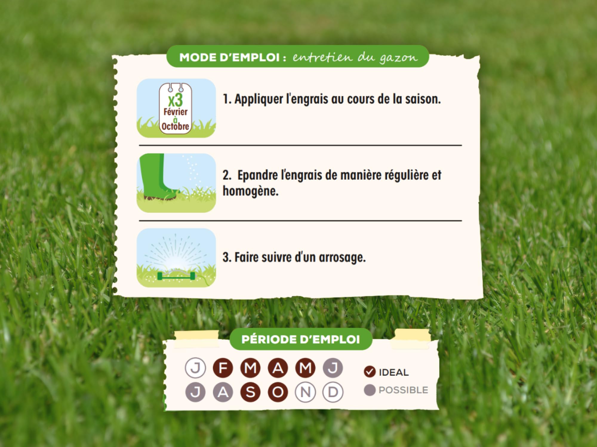 SOLABIOL Engrais Gazon Plus 15 kg Granulés Jusqu'à 375m² Nutrition Longue Durée