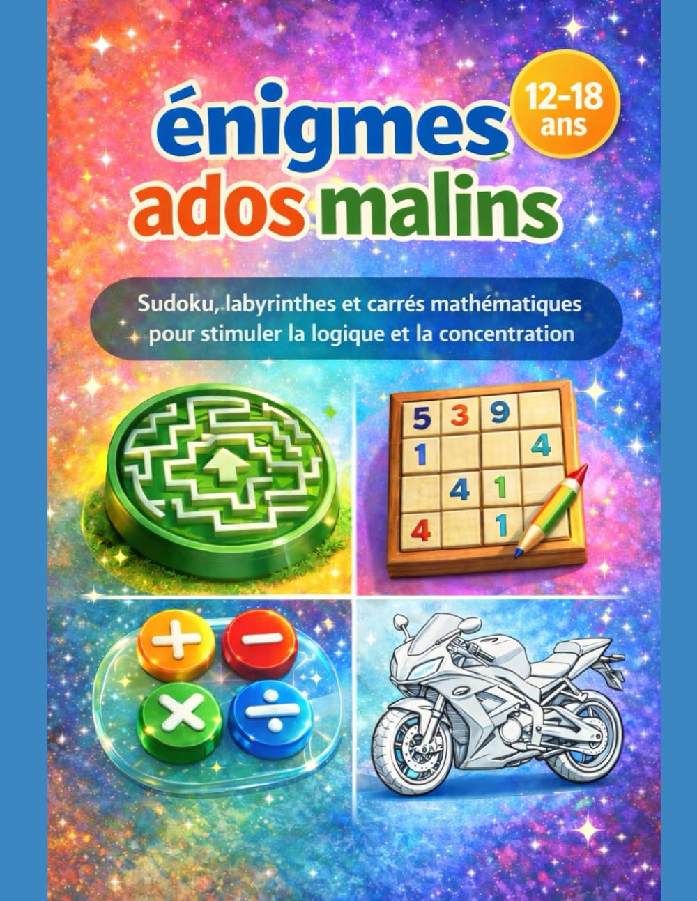 énigmes ados malins: Sudoku, labyrinthes & défis mathématiques — pour booster la logique et la concentration