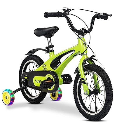 Baybee 14 Inch Kids Bicycle Cycle | Kids Baby Cycle with Training Wheels, Adjsutable Height & Handle Bar, Chain Guard, | Kids Baby Bike Bicycle | Bicycle for Kids Boys Girls 4 to 6 Years