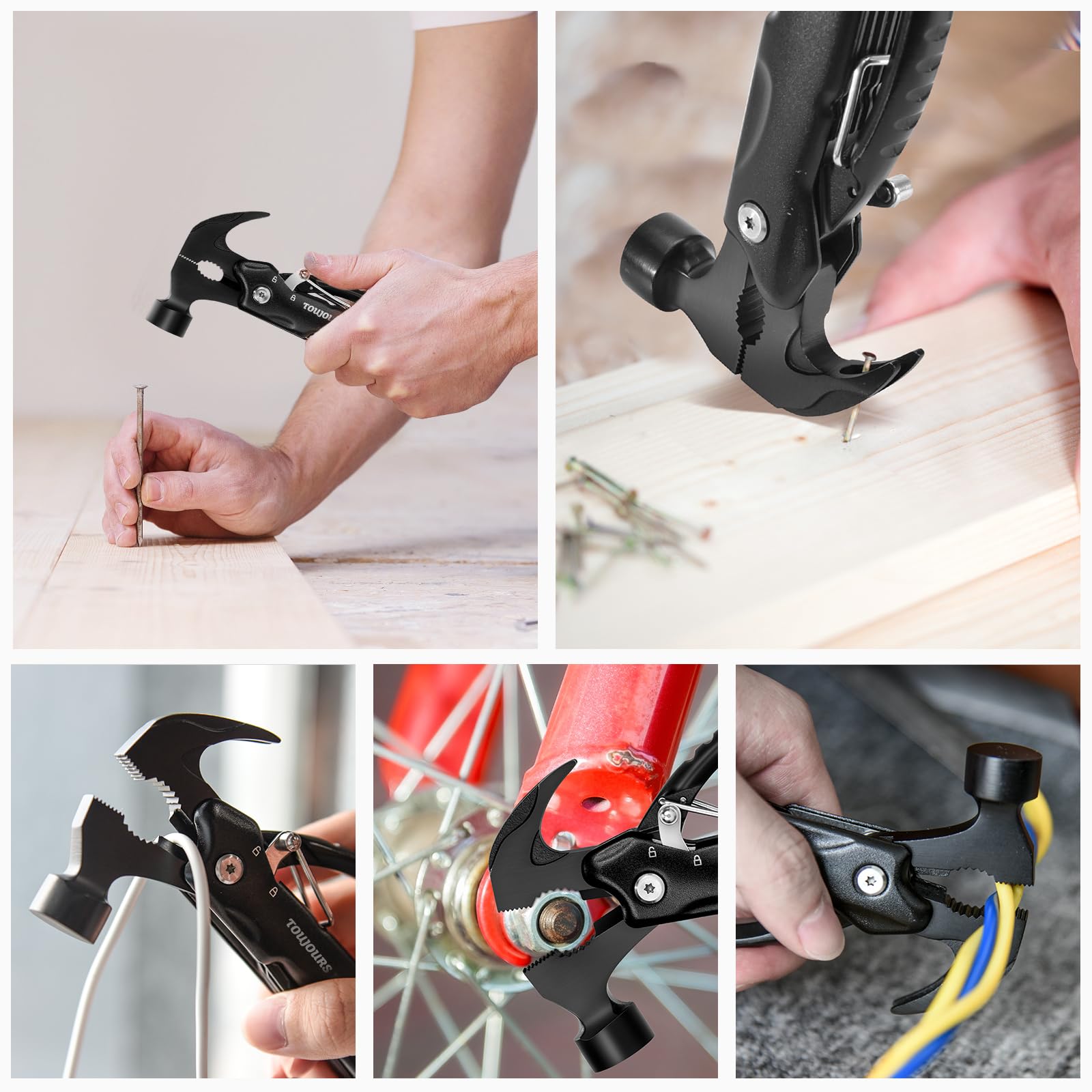 BIIB Regalo de San Valentín para hombres, herramienta multifunción 12 en 1, regalo de cumpleaños de San Valentín para hombres, artilugio útil inusual, accesorios de camping para papá, idea original de