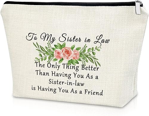 Regalos para cuñada, bolsa de maquillaje para cuñada, regalos de cumpleaños, A mi cuñada Lo único mejor que tenerte como cuñada es tenerte como amiga