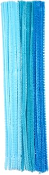 Creatology Mixed Blue Chenille Pipe Cleaners, 24 Packs 25 ct. 600 Total