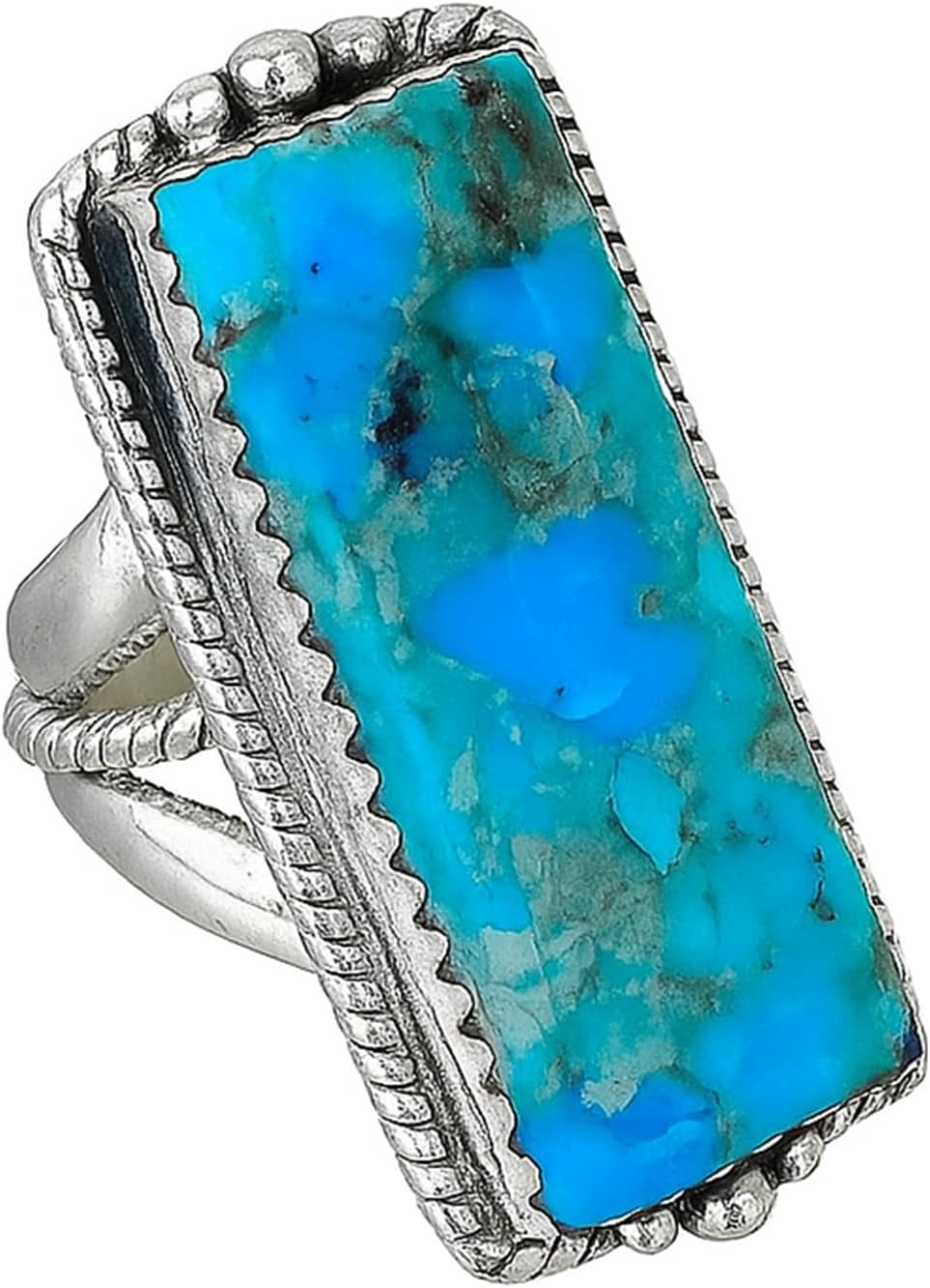 925 Sterling Silver Turquoise & Gemstone Ring for Women, Handmade Boho Statement Cocktail Jewelry, Natural Stone Gift for Her