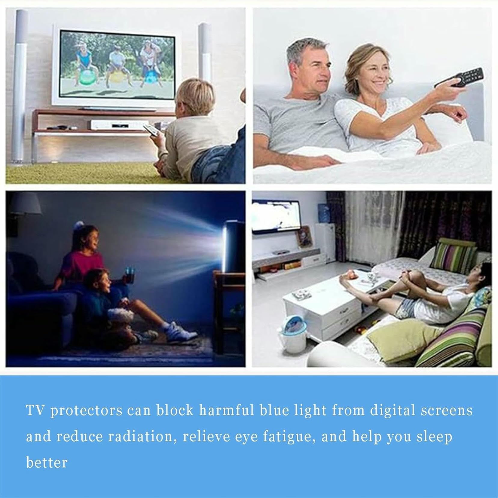 Pellicola Protettiva Opaca per Schermo TV, Pellicola Antiriflesso/antiriflesso/Anti-Radiazioni Pellicola Protettiva per Schermo LCD LED per Monitor TV da 32-75 Pollici per Interni/Esterni~/
