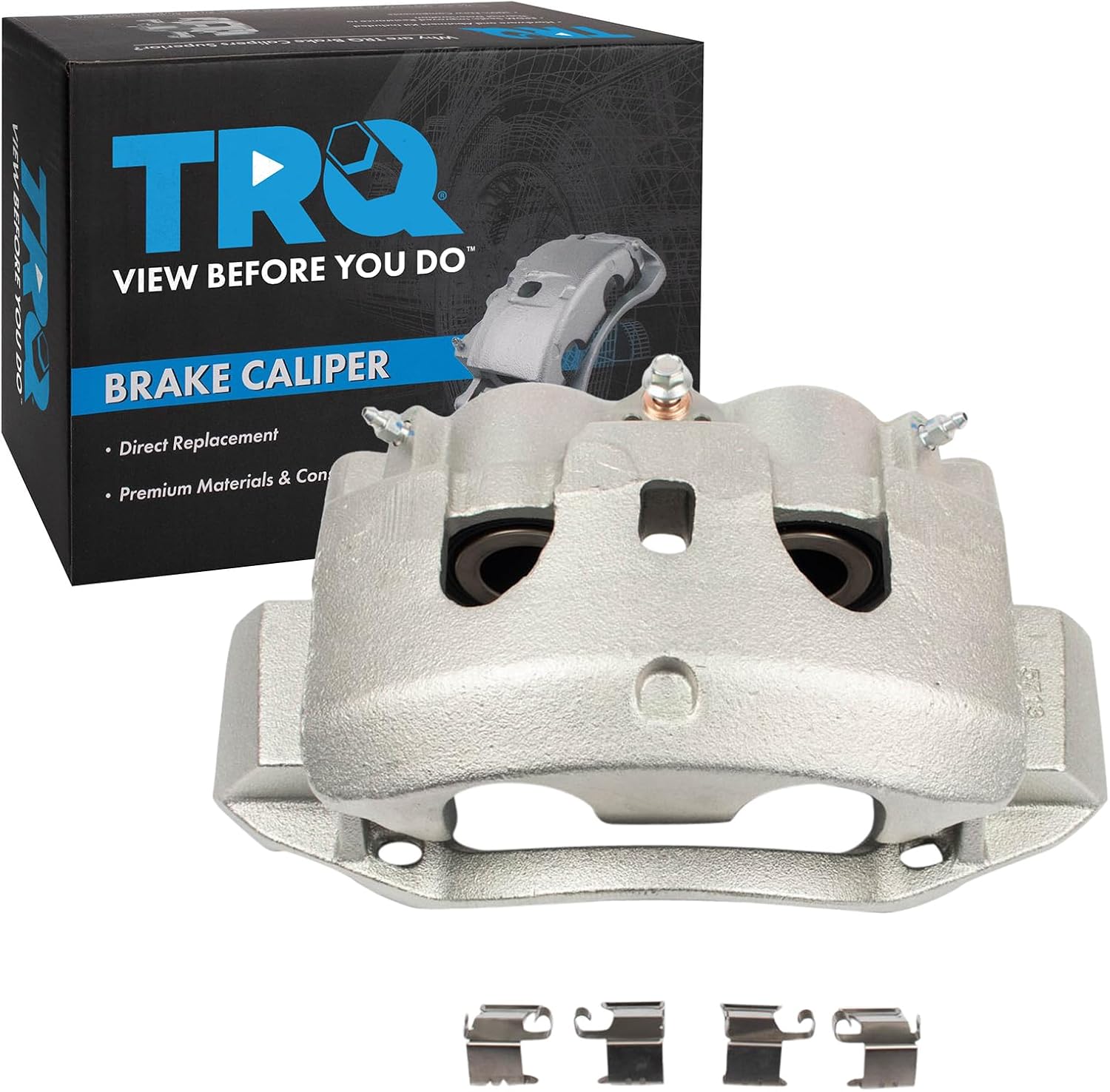 TRQ Front Left Right Brake Caliper w/Bracket Driver Passenger Side Compatible with 2012-2021 Nissan NV1500 NV2500 NV3500 2016-2023 TITAN XD